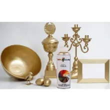 اسپری رنگ گچ  نسکافه ای و رنگ طلایی دوپلی کالر مدل vintage2 حجم 400 میلی لیتر
