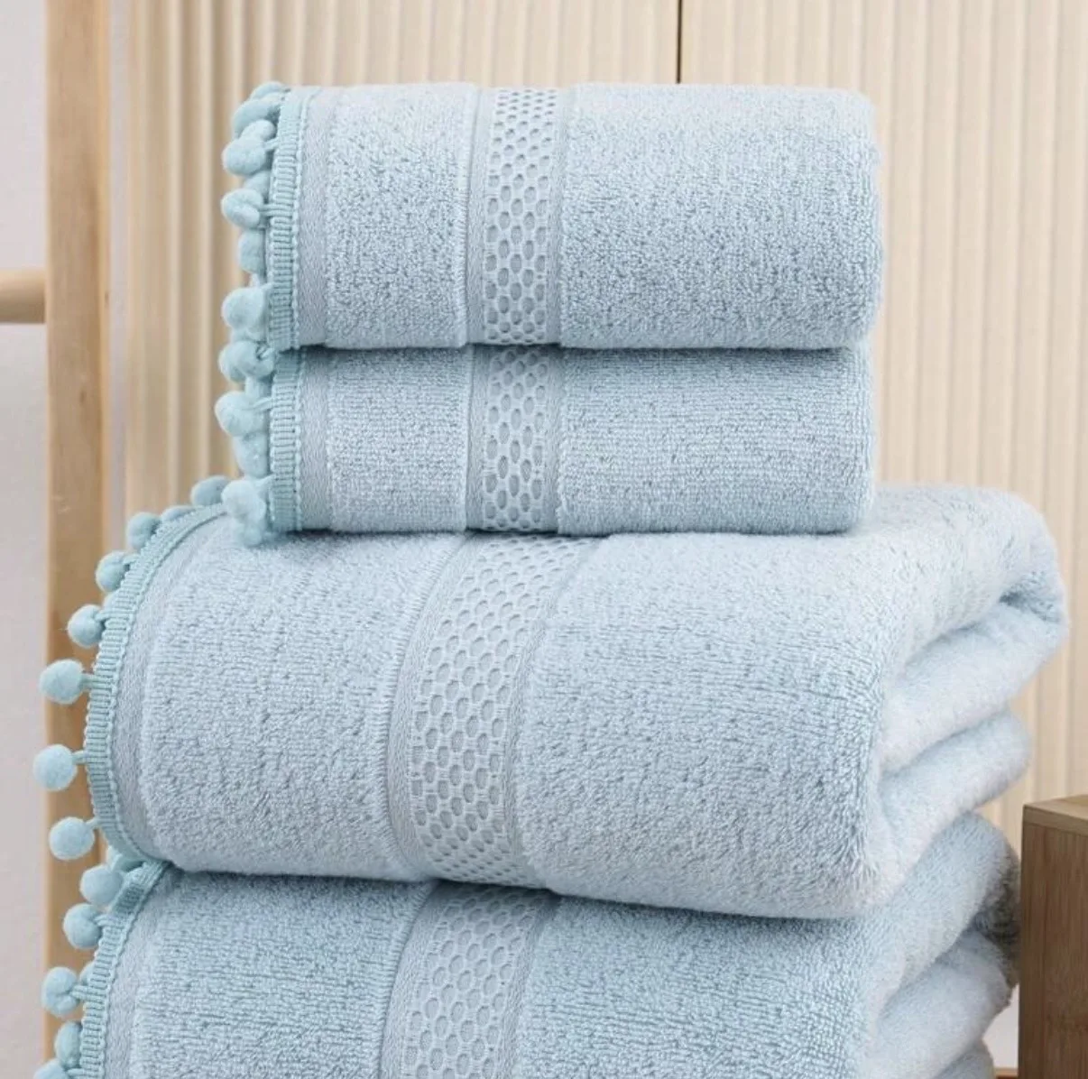 حوله دست و صورت مدل Satin border سایز ۷۵*۳۴ سانتی متر