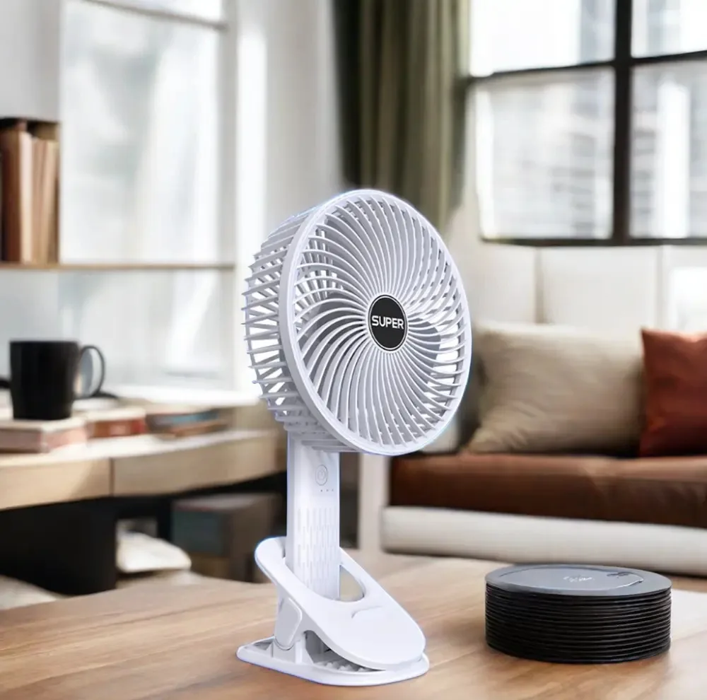 پنکه شارژی مدل Circulation Clamp Fan ظرفیت 1200 میلی آمپر ساعت