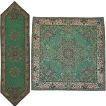 ست 2 تکه رومیزی ترمه کد T267RA104