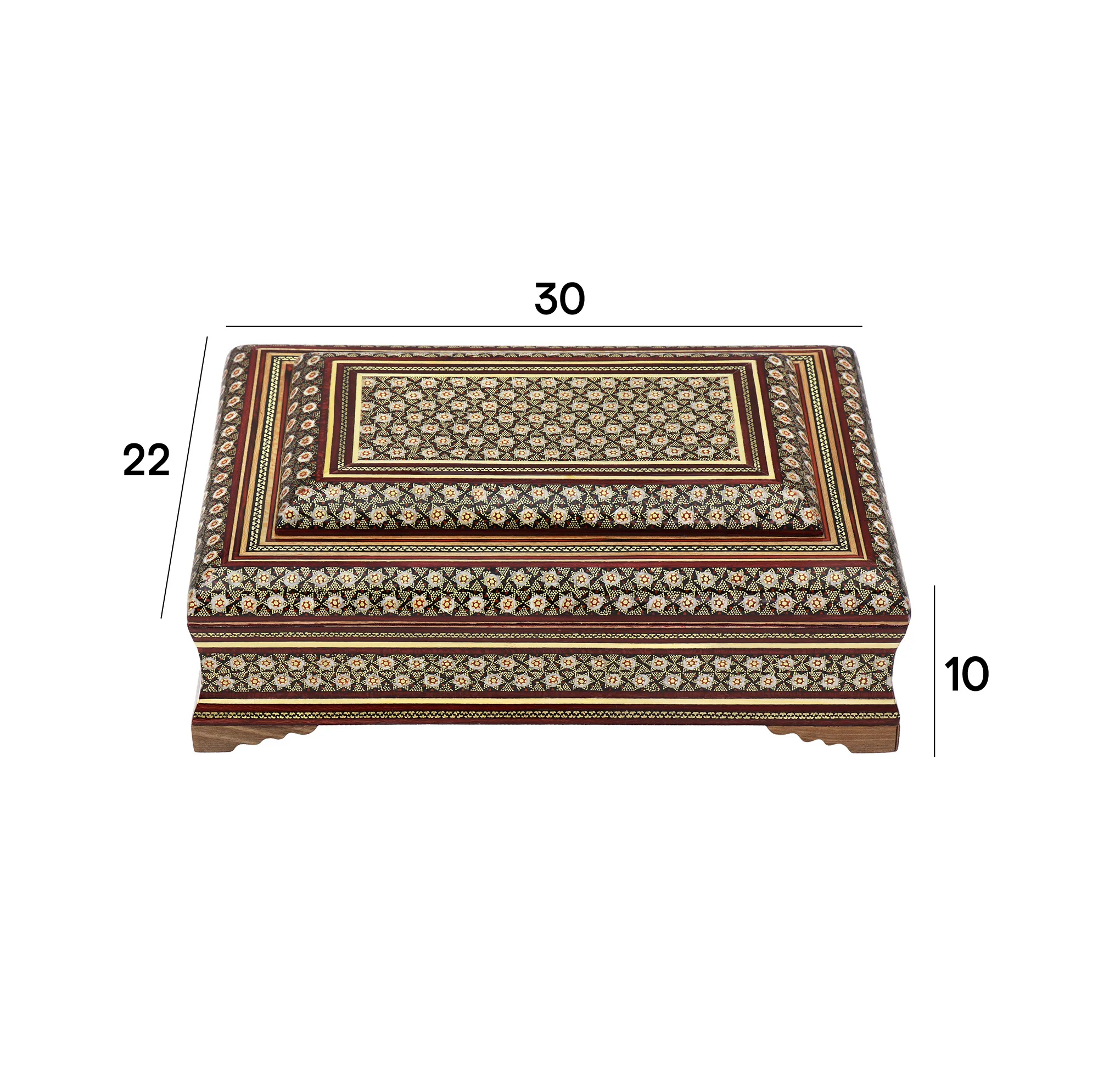 جعبه خاتمکاری چوبی فراز هنر کد 2230
