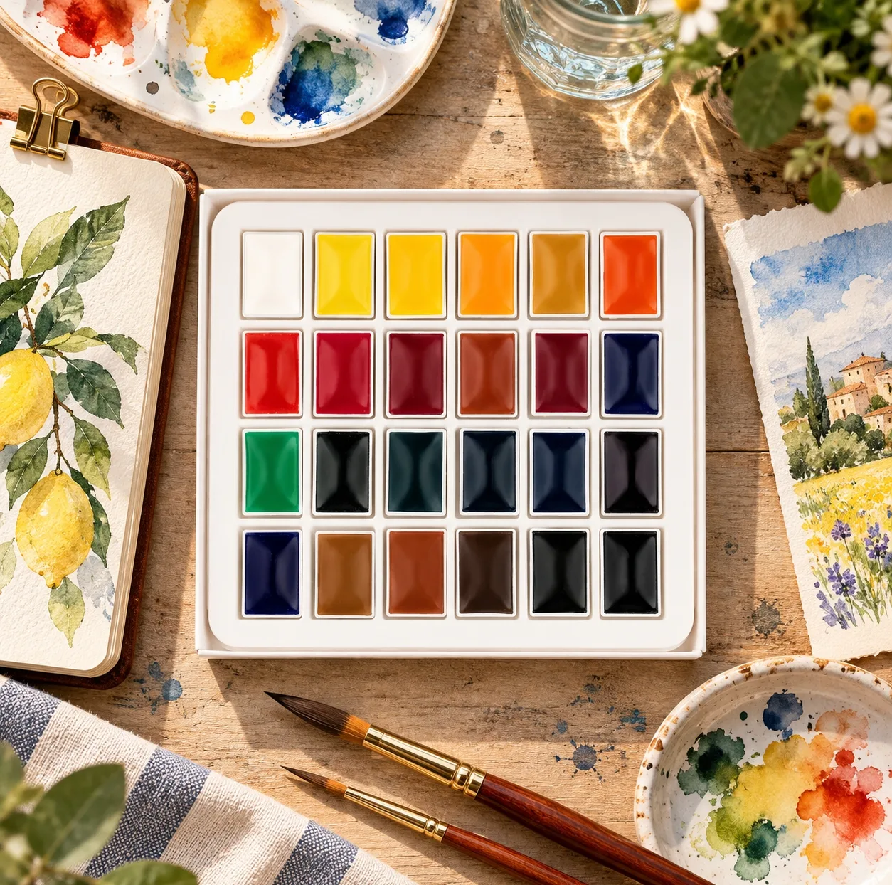 آبرنگ 24 رنگ راما مدل Pro Artist