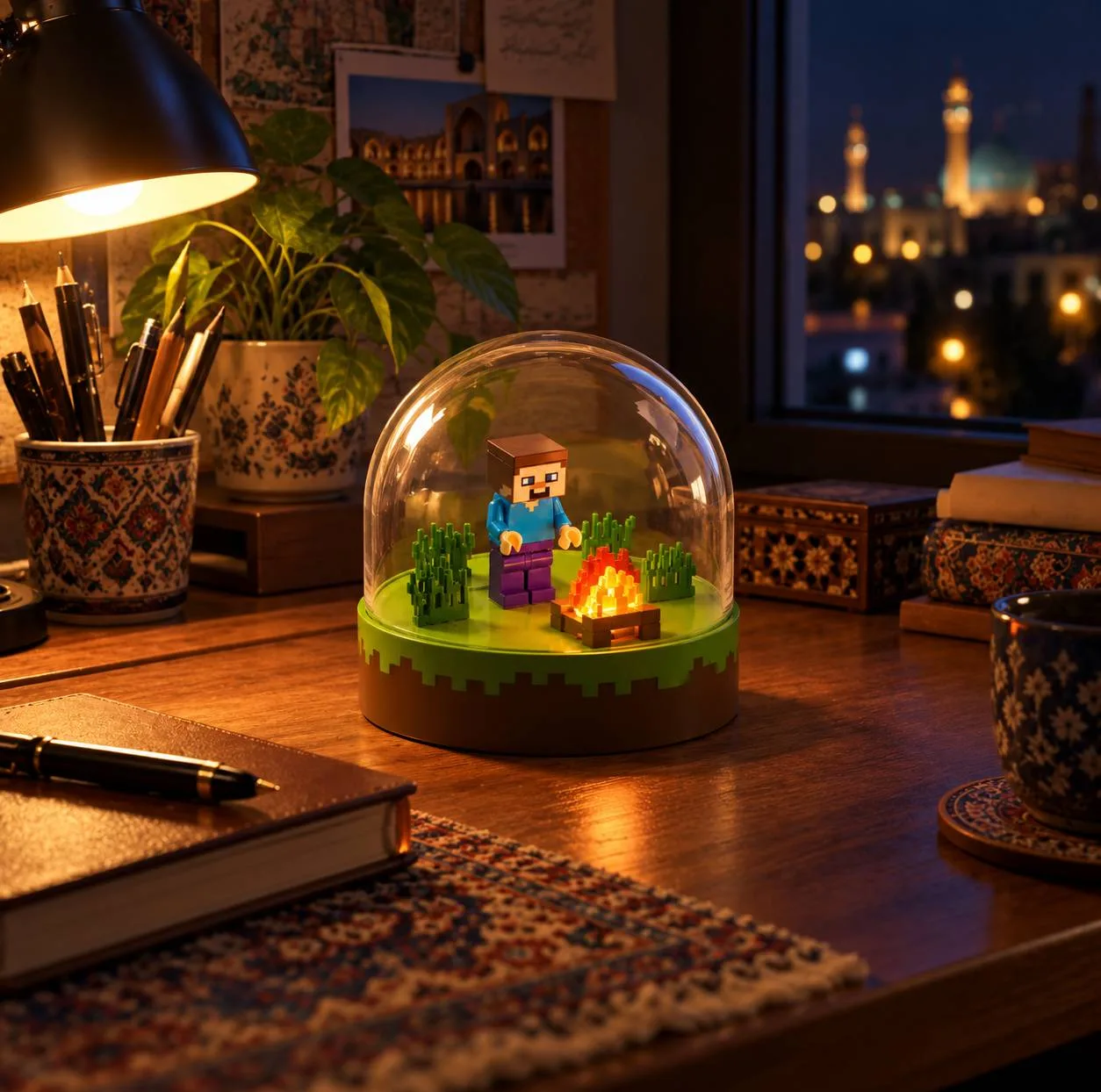 چراغ خواب کودک مدل ماینکرفت کد RIMO-02B