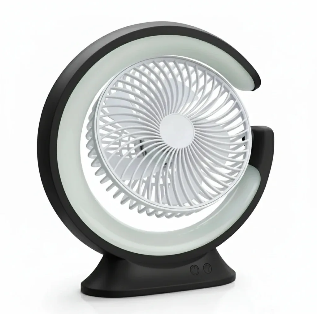 پنکه شارژی کی پی جی مدل Table Fan ظرفیت 4000 میلی آمپر ساعت