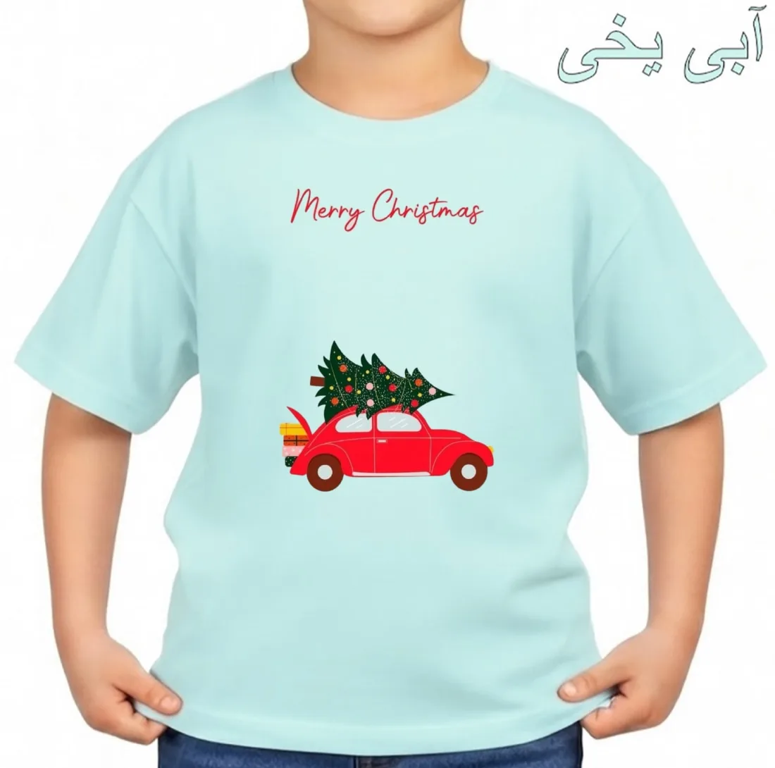 تیشرت آستین کوتاه بچگانه مدل کریسمسی کد p7