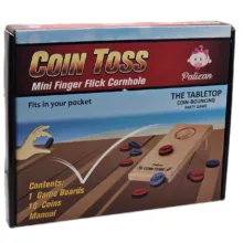 بازی فکری ناب سل مدل پرتاب سکه چوبی کد COIN TOSS MINI FINGER FLICK CORNHOLE