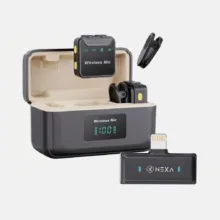 میکروفون یقه‌ای بی‌سیم نکسا مدل FX103 با درگاه لایتنینگ مجموعه 2 عددی
