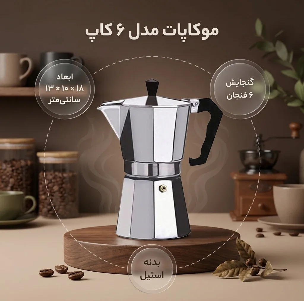 موکاپات مدل 6 کاپ