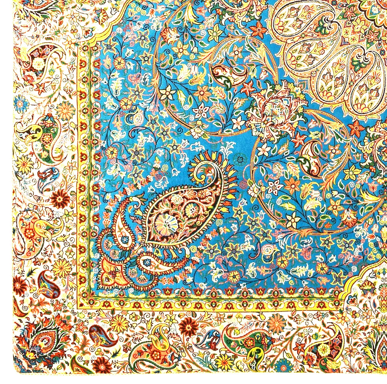 رومیزی ترمه نگین خاتم یزد طرح افشاری کد ABDR3