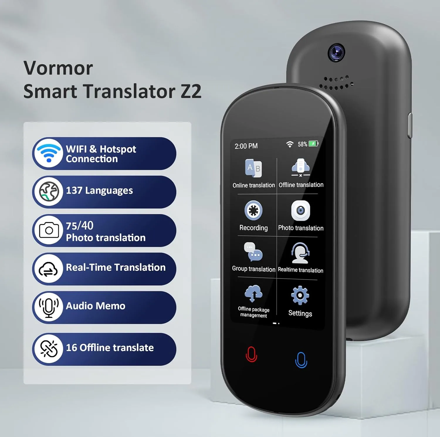 مترجم جیبی مدل VORMOR-Z2