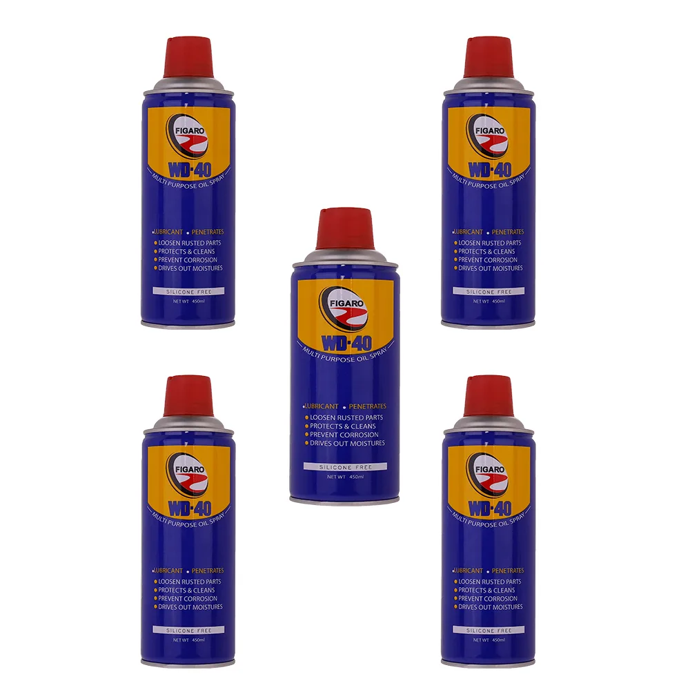 اسپری روان کننده فیگارو مدل WD-40 حجم 400 میلی لیتر مجموعه 5 عددی
