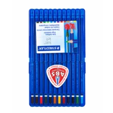 مدادآبرنگی 12 رنگ استدلر مدل ergosoft aquarell کد SB12156