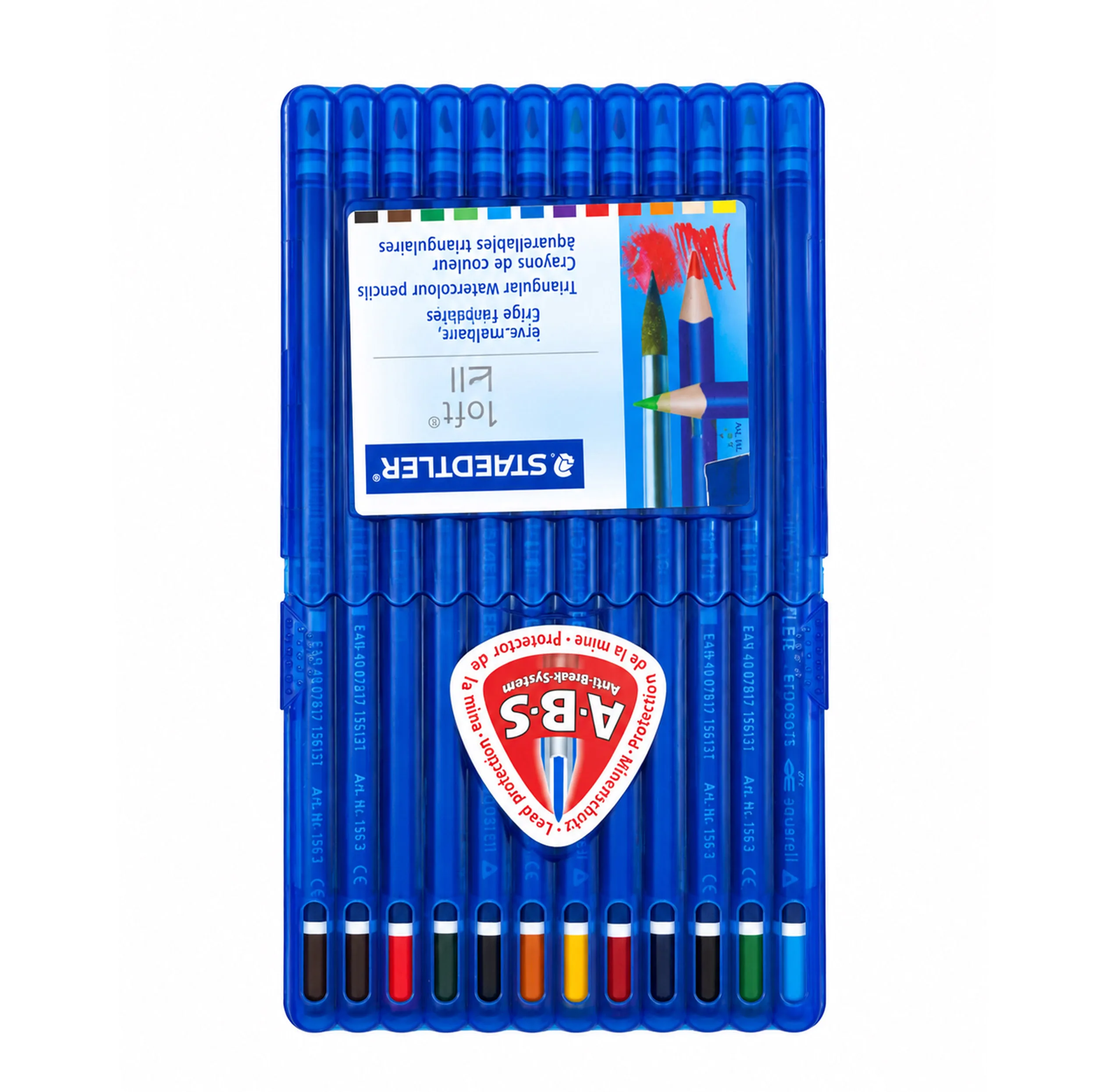 مدادآبرنگی 12 رنگ استدلر مدل ergosoft aquarell کد SB12156
