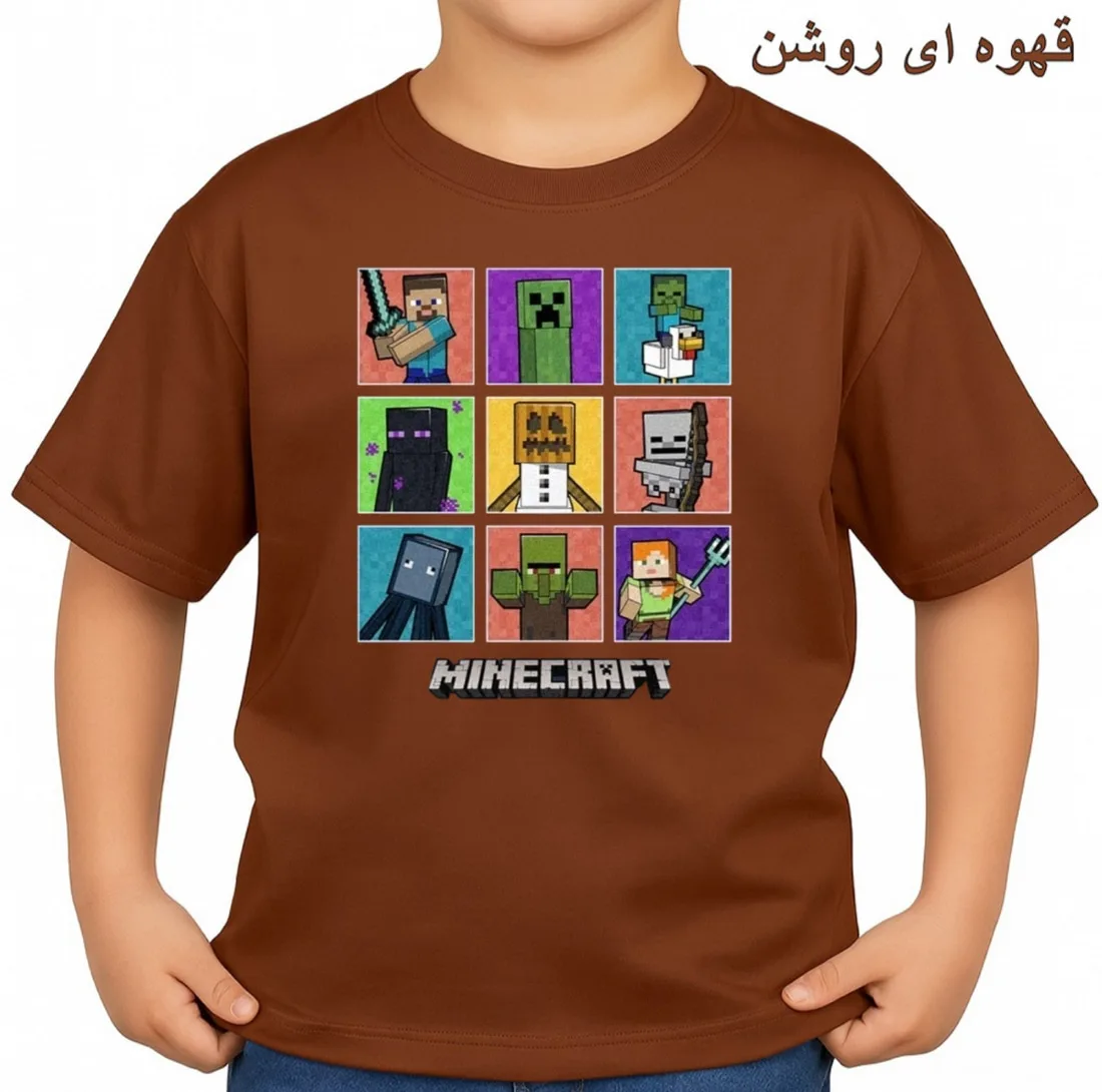 تیشرت آستین کوتاه بچگانه مدل ماینکرفت کد p7