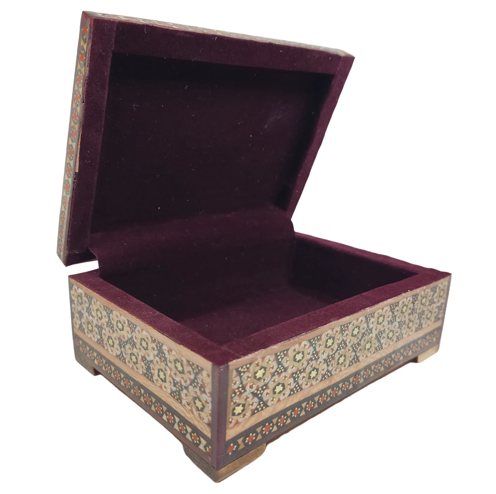 جعبه جواهرات خاتم کاری طرح تذهیب کد 03