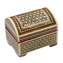 جعبه جواهرات خاتم کاری صنایع دستی فاخر  طرح ستاره کد PHQDark976