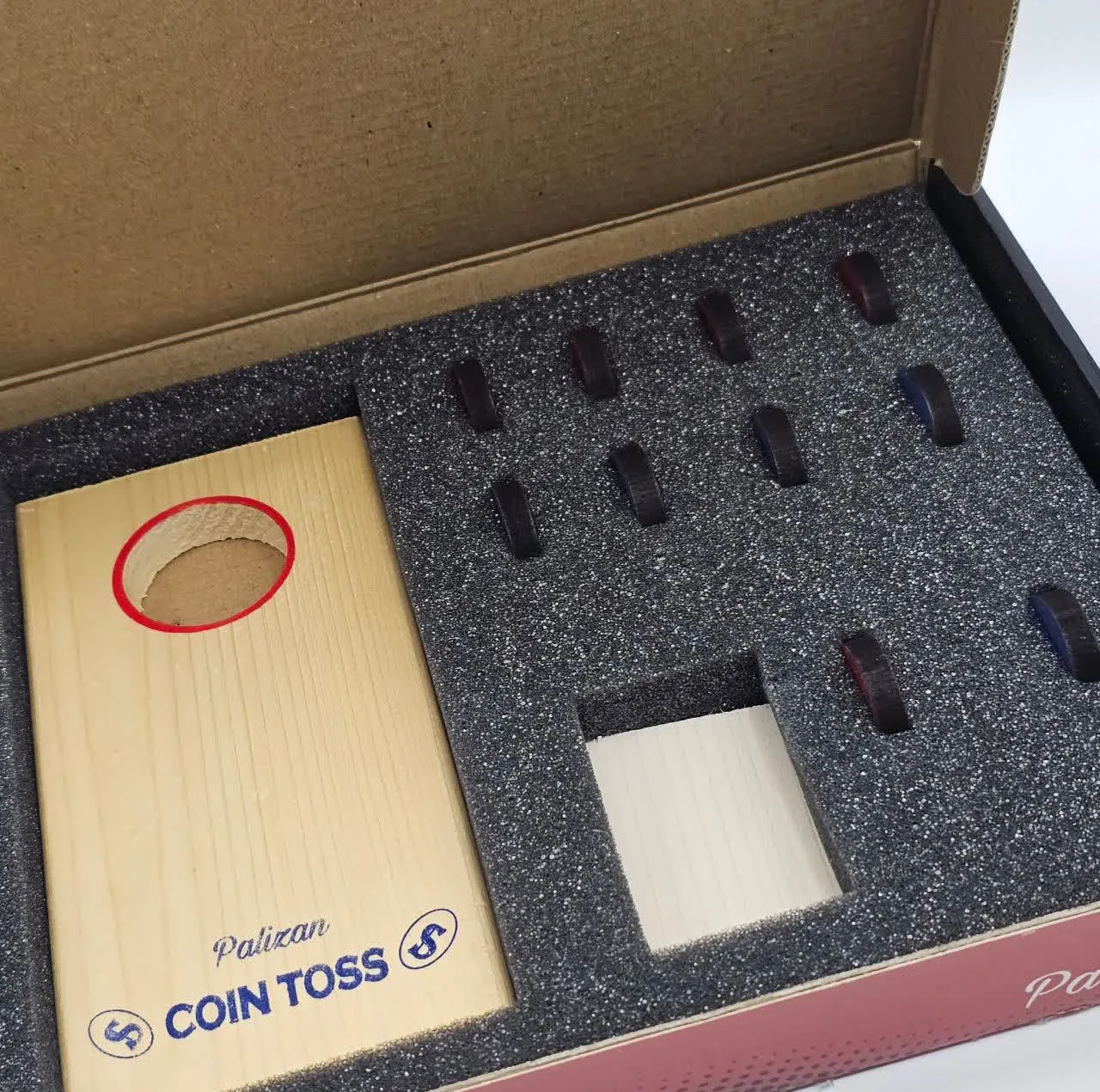 بازی فکری ناب سل مدل پرتاب سکه چوبی کد COIN TOSS MINI FINGER FLICK CORNHOLE