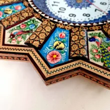 ساعت خاتم کاری چوبی طرح شیدرخ کد En37