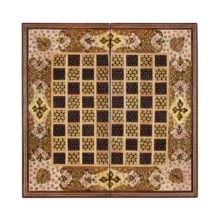 صفحه شطرنج خاتم کاری چوبی فراز هنر مدل نقاشی اسلیمی کد 2-30