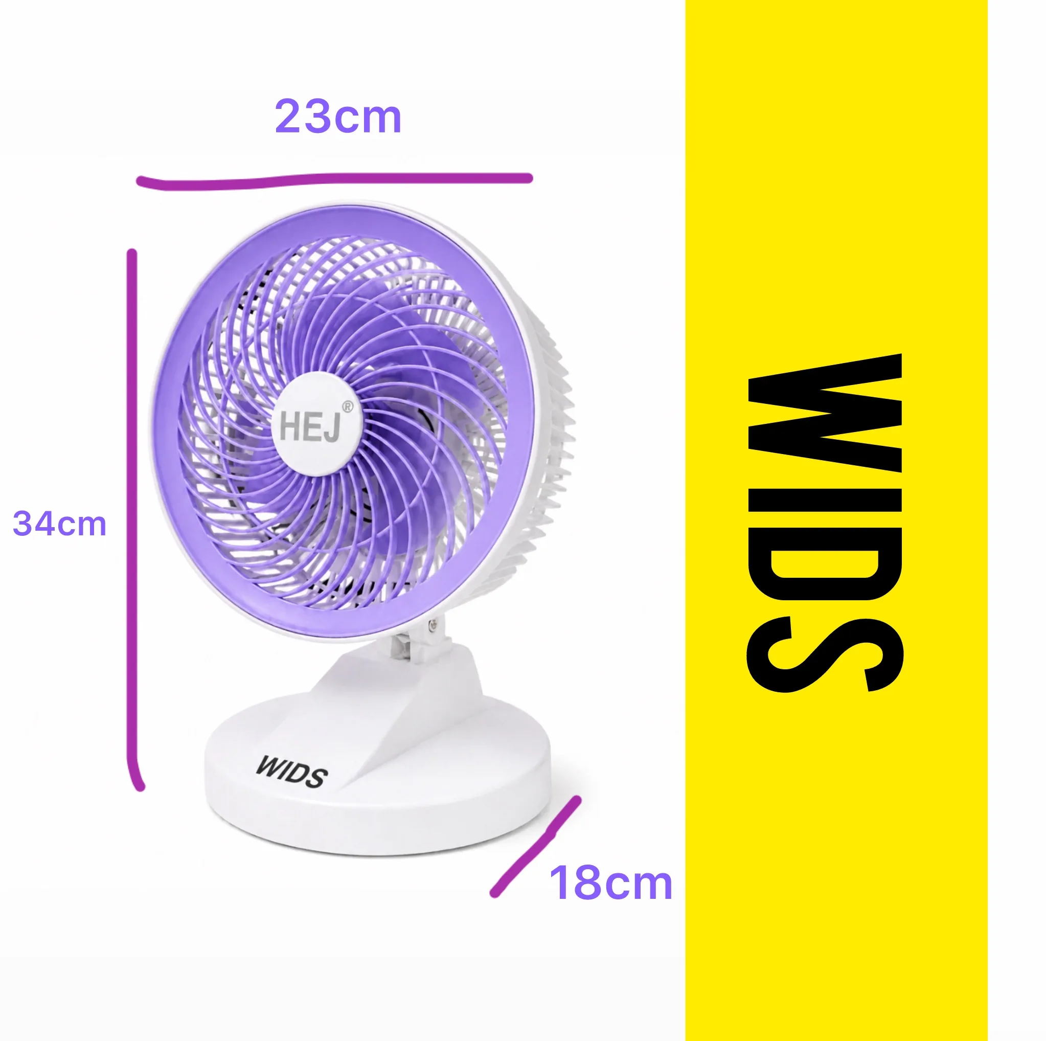 پنکه رومیزی ویدز مدل توربو چرخشی کد HJ-320