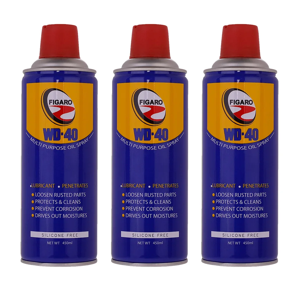 اسپری روان کننده فیگارو مدل WD-40 حجم 400 میلی لیتر مجموعه 3 عددی
