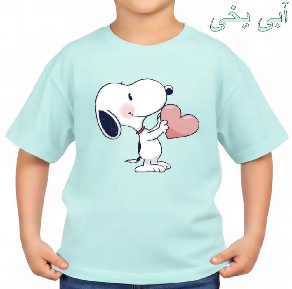 تیشرت آستین کوتاه بچگانه مدل اسنوپی کد v8