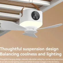 پنکه شارژی مدل D01 ظرفیت 3600 میلی آمپر ساعت