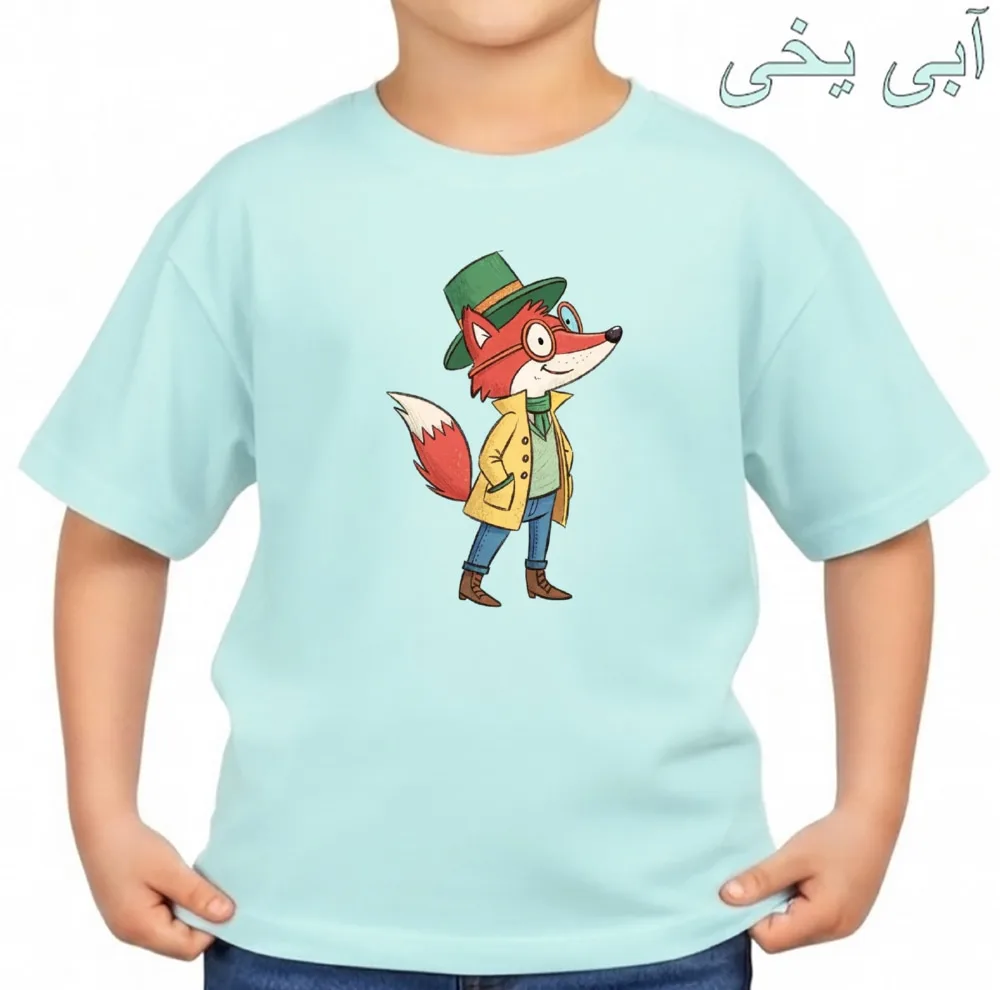 تیشرت آستین کوتاه بچگانه مدل روباه کد v5