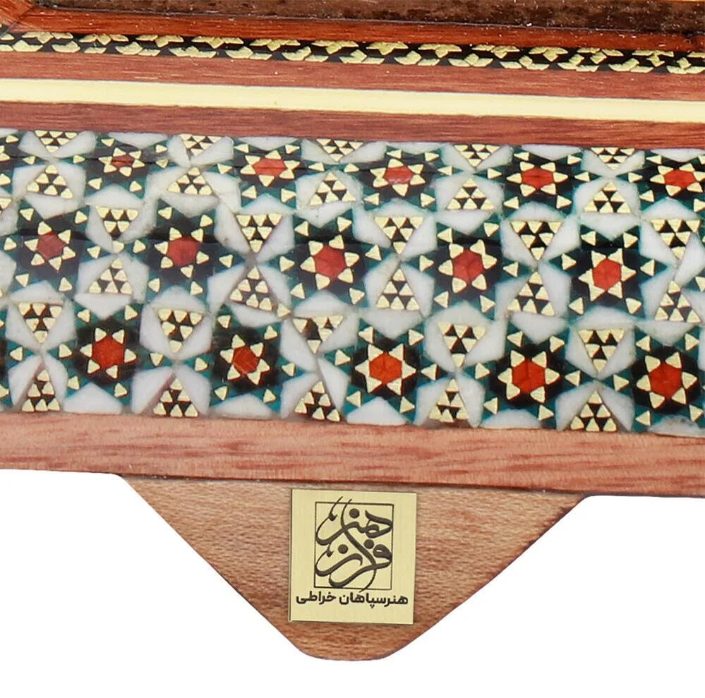 قلمدان خاتم کاری فراز هنر مدل هشت گوش طرح 24 سیم کد 1520