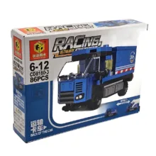 ساختنی 86 تکه ناب سل مدل ماشین راهسازی طرح عقب کش کد 86PCS RACING BACK OF THE CAR NO.CD8180TEAM03