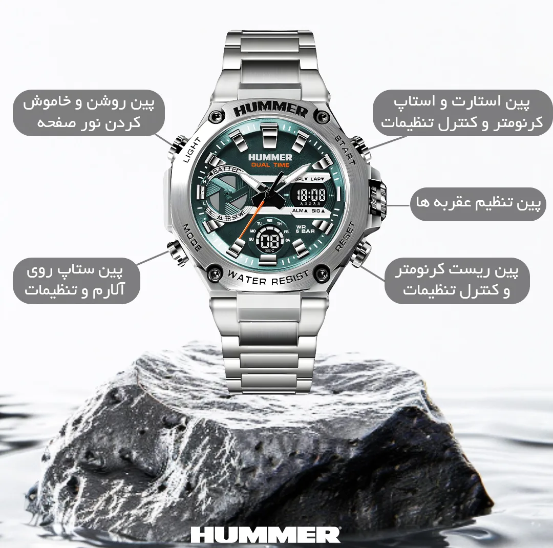 ساعت مچی عقربهای کوارتز مردانه هامر مدل HM1444-C1
