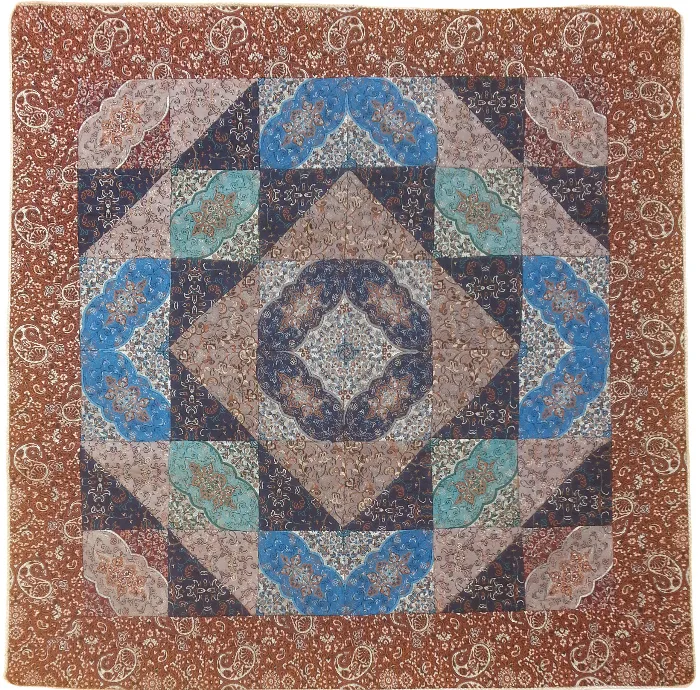 رومیزی ترمه طرح چهل تکه کد TRM141
