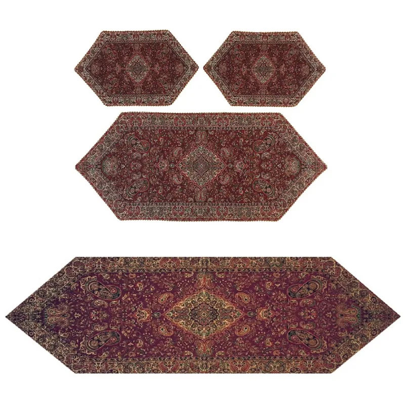 ست 4 تکه رومیزی ترمه کد RA48SET30