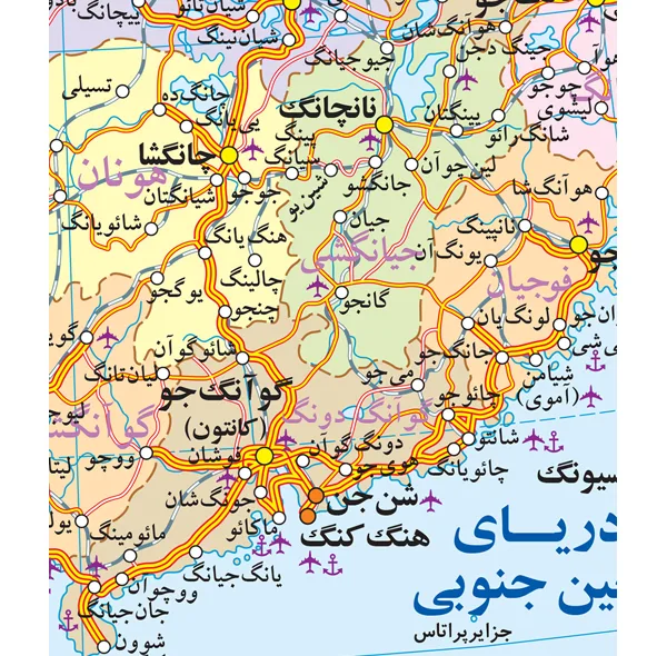 نقشه انتشارات گیتاشناسی نوین مدل راههای کشور چین