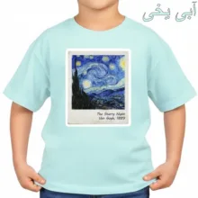 تی‌شرت آستین کوتاه بچگانه مدل شب پر ستاره کد p3