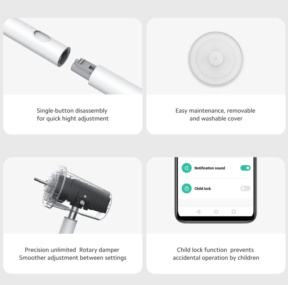 پنکه شارژی شیائومی مدل Xiaomi Smart Standing Fan 2 Pro ظرفیت 2800 میلی آمپر ساعت