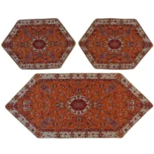 ست 3 تکه رومیزی ترمه کد TRSETE40