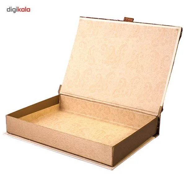 جعبه کارد و چنگال ترمه سنا مدل کتابی طرح بته قرمز