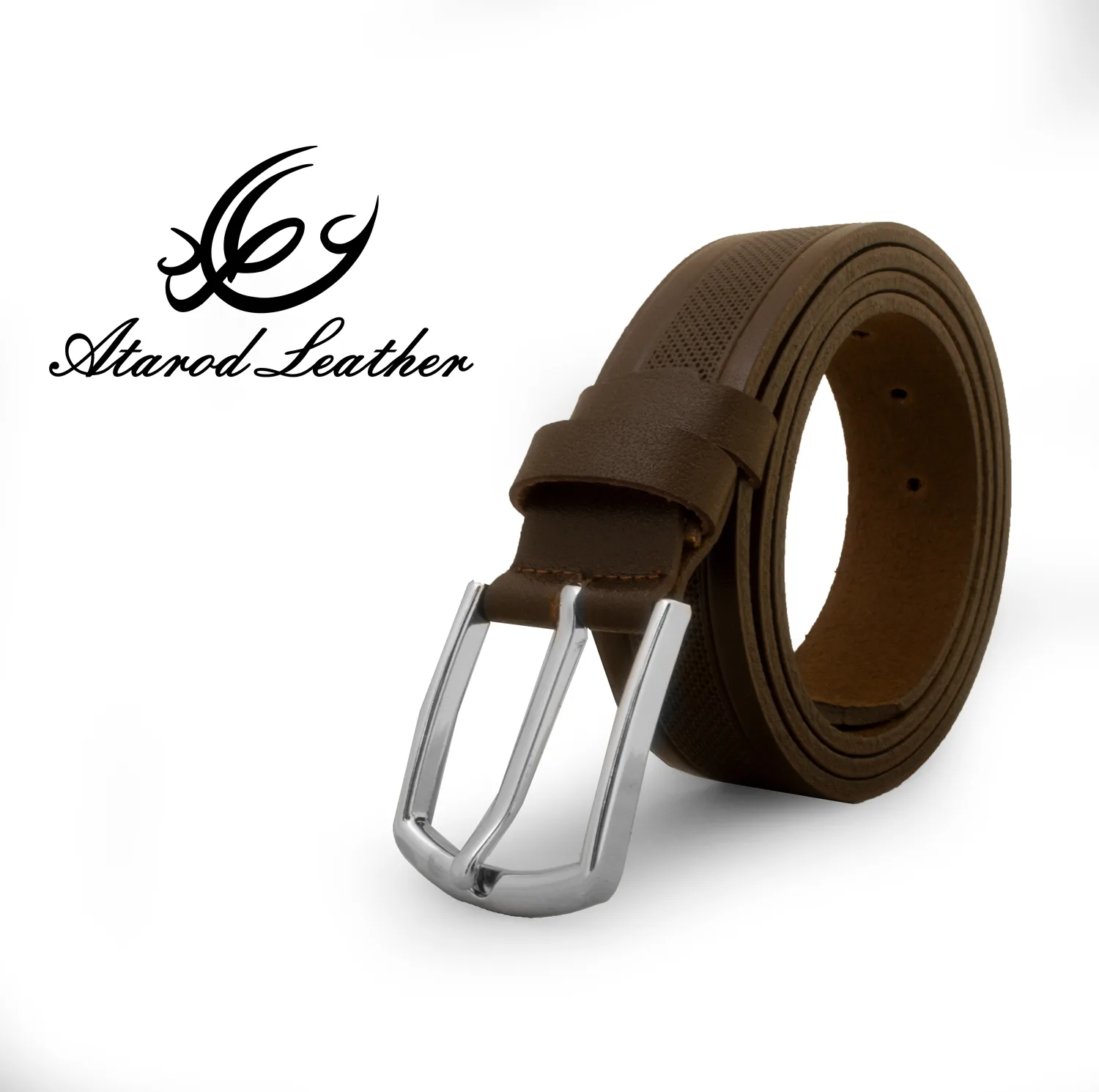 کمربند مردانه چرم عطارد مدل چرم طبیعی گاومیش کد B35