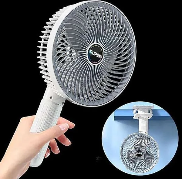 پنکه شارژی مدل Circulation Clamp Fan-2000 ظرفیت 1200 میلی آمپر ساعت