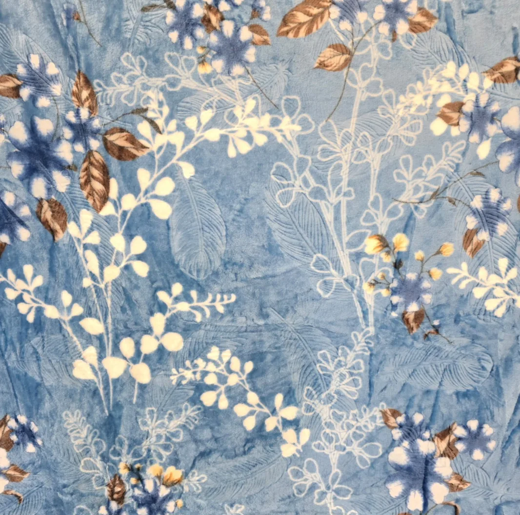 پتو مسافرتی 1 نفره طرح لیزری مدل گل و ساقه سایز 160×220 سانتیمتر