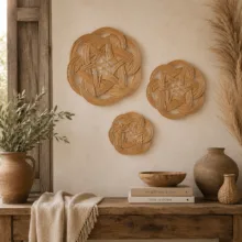 دیوارکوب حصیری مدل منحنی بسته 3 عددی