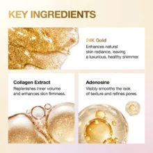 ماسک لیفتینگ و آبرسان صورت آنوا مدل Gold Wrappimg مناسب برای انواع پوست حجم 80 میلی لیتر