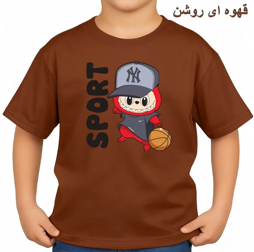 تی‌شرت آستین کوتاه بچگانه مدل لبوبو کد v6