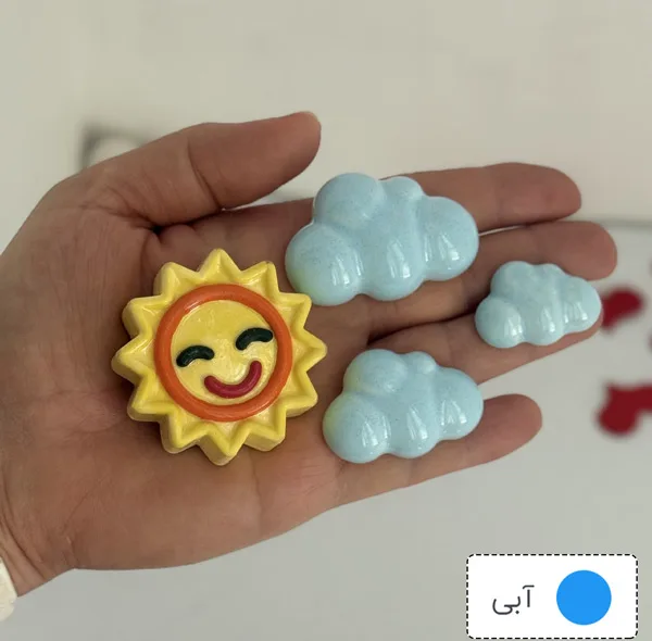 مگنت ژیار استودیو طرح خورشید و ابر مجموعه 4 عددی