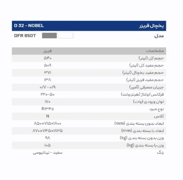 یخچال وفریزر ۳۰ فوت سی یلو مدل D32