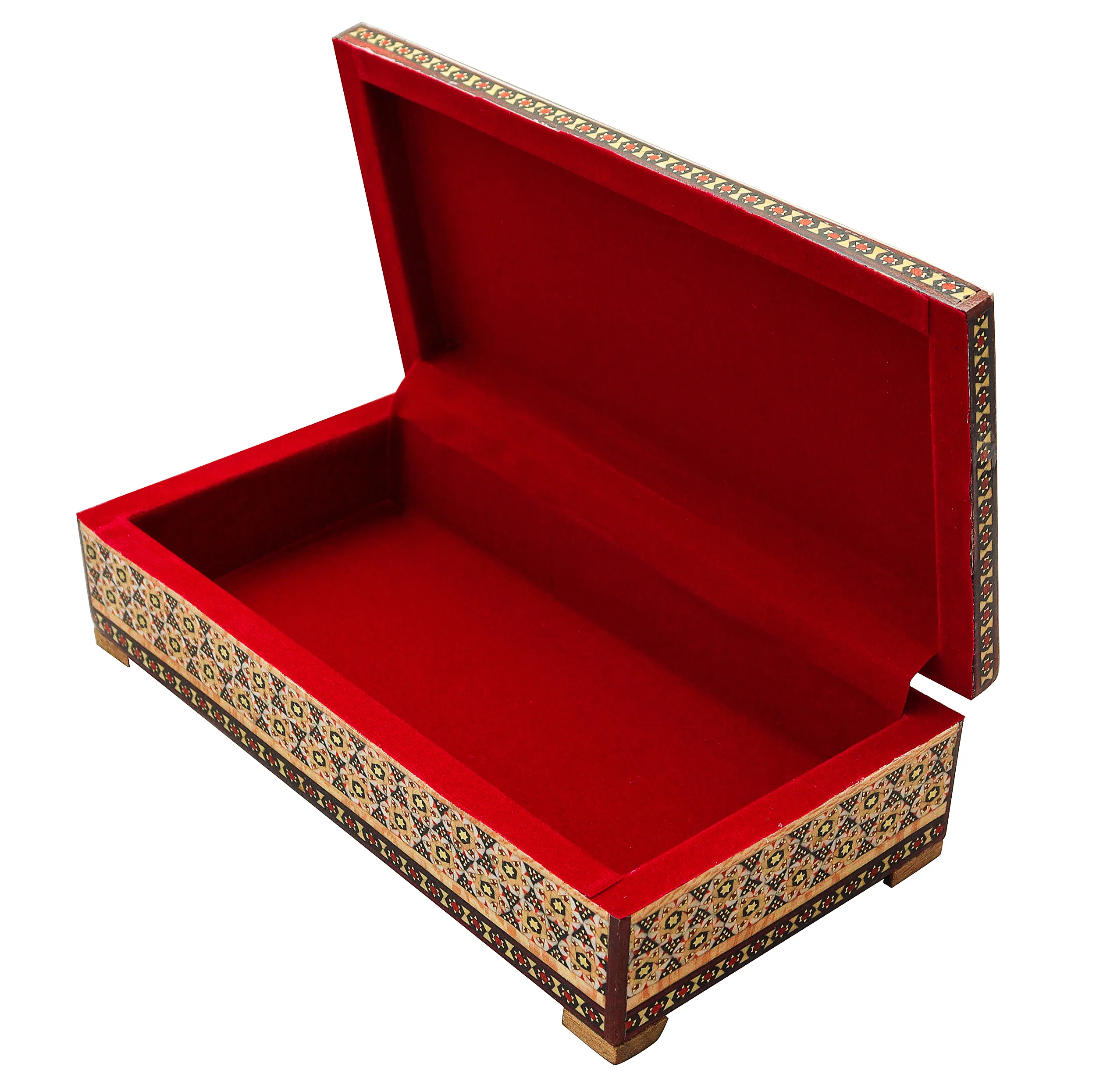 جعبه جواهرات خاتم کاری صنایع دستی فاخر طرح گل ومرغ برجسته کد Bl21115