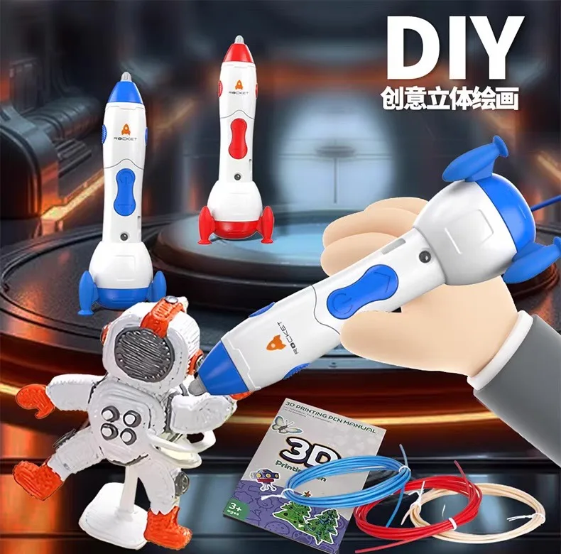 قلم طراحی سه بعدی ناب سل مدل فضایی بامزه کد 3D PRINTING PEN NAAB002