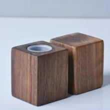 نمکدان چوبی مدل  ساده مجموعه 2 عددی
