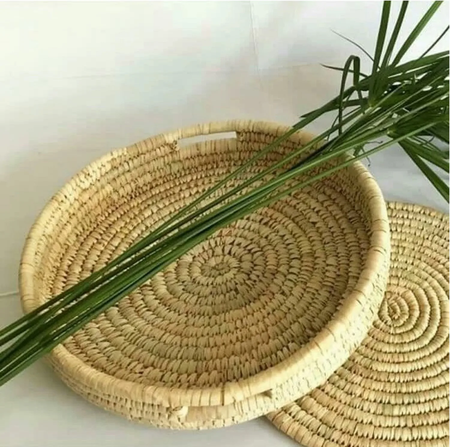 سینی حصیری مدل دست بافت کد30